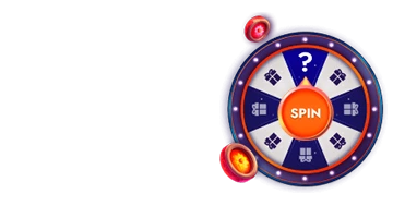 Колесо фортуны с вопросительным знаком в центре, представляющее турнир Spin & Win в Онлайн-казино Ирвин, с шансами на получение уникальных призов.